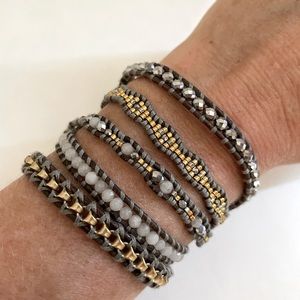 Chan Luu wrap bracelet. Gold and Silver colors.
